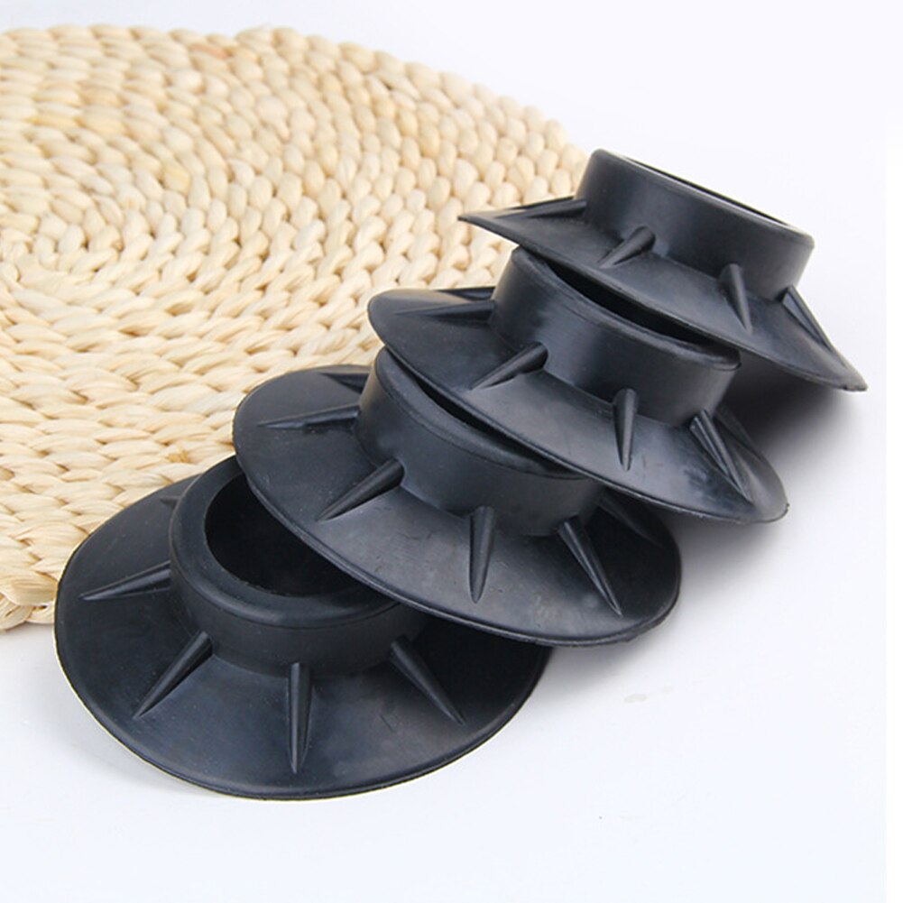 4Pcs Floor Mat Elasticity Black Protectors Furniture Anti Vibration Rubber Feet Pads Washing Machine Non Slip Shock Proof 