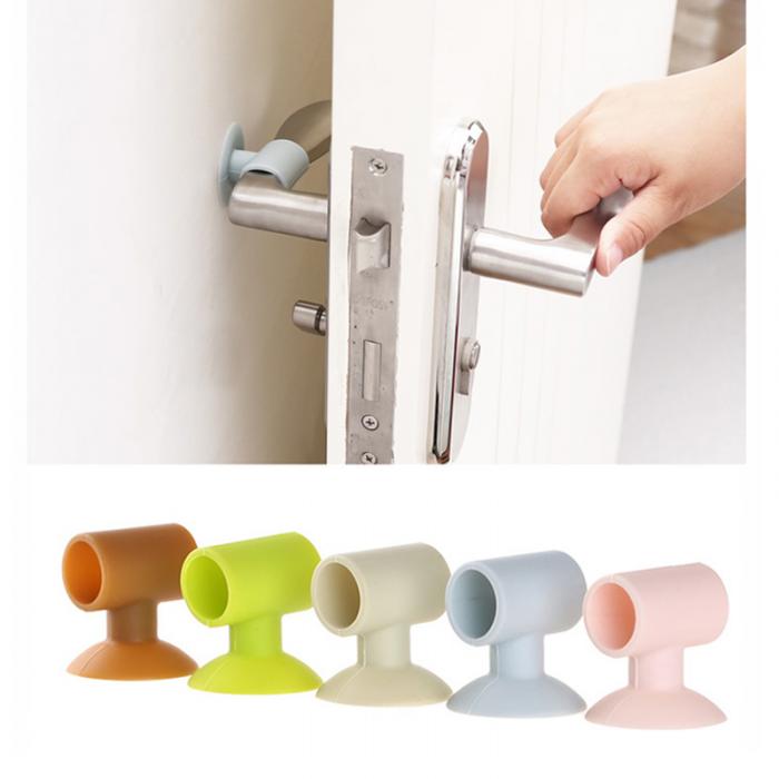 Hot Door Handle Crash Pad Rubber Door Knob Lock Bumper Guard Stopper Mute Silencer Door Fenders Anti Accident Wall Protectors Color : Green|Coffee|Light Pink|Light Green|Light Blue 
