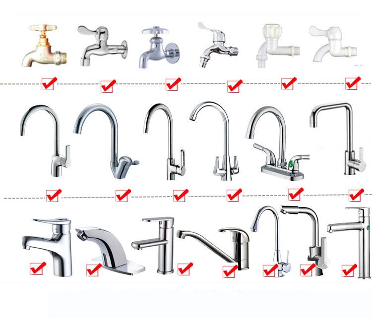 Anpro 360 Degree Swivel Kitchen Faucet Tubs Bathroom Water Saver Tool Hand Washing Faucet Extender Rotating Faucet Aerator Color : GREEN|BLUE|PINK|01|02 