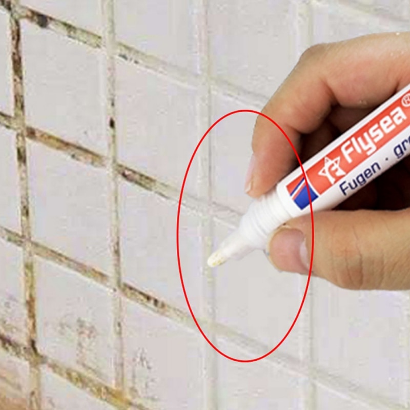 Tile Gap Repair Color Pen White Tile Refill Grout Pen Waterproof Mouldproof Filling Agents Wall Porcelain Bathroom Paint Cleaner 