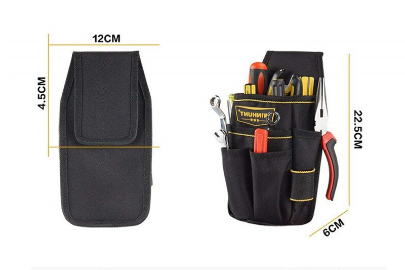 Baffect Tool Bag 600D Oxford Tool Belt for Electrician Technician Waist Pocket Pouch Small Tool Bag With Belt Screwdriver Holder