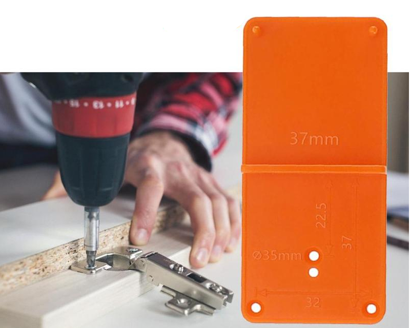 35/40mm Hole Locator Cabinets Woodworking Tools Door Woodworking Punch Hinge Drill Hole Opener Drill Bit Guide Drill Hole Tools Color : orange|Black|Blue 