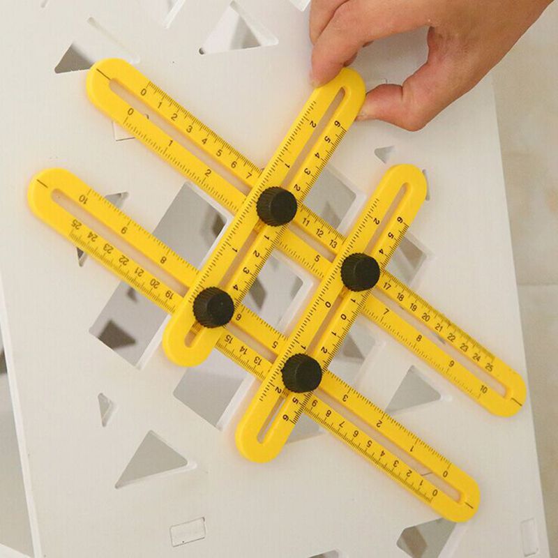 Professional Template Tool Angle Measuring Protractor Multi-Angle Ruler Builders Craftsmen Engineers Layout Color : Red|Blue|Yellow|Other 