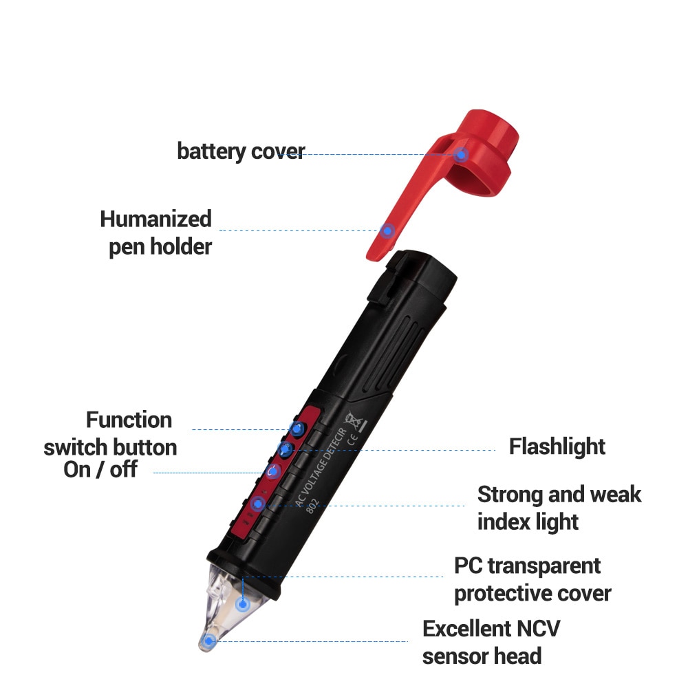 2019 New Digital 12-1000V AC Voltage Detectors Non-Contact Tester Pen Tester Meter Volt Current Electric Test Pencil Color : as shown 1|as shown 2|as shown 3 