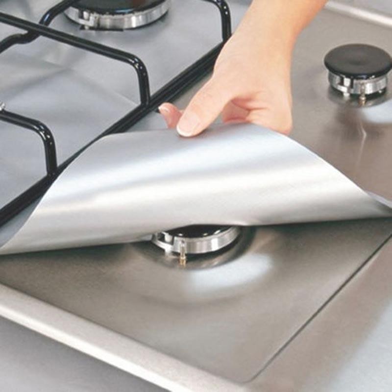 2pcs/lot Reusable Gas Range Stovetop Burner Protector Liner Cover For Cleaning Kitchen Tools 
