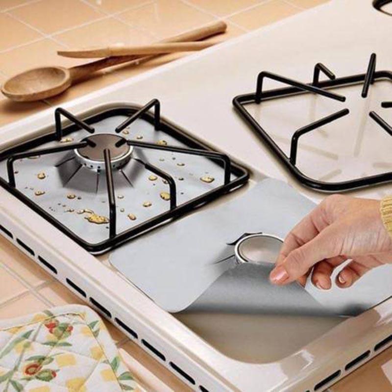 2pcs/lot Reusable Gas Range Stovetop Burner Protector Liner Cover For Cleaning Kitchen Tools 