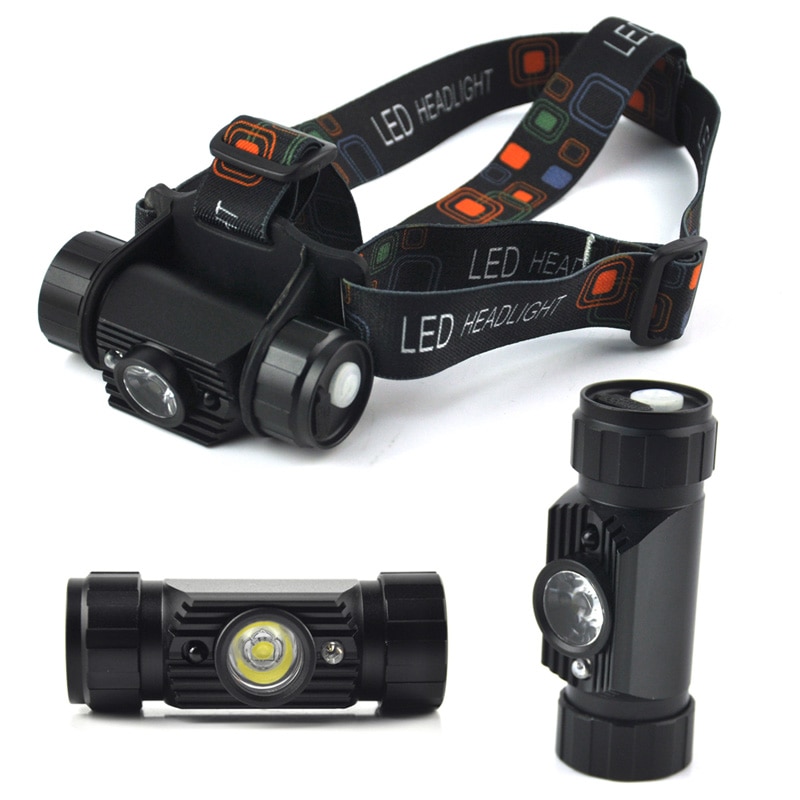 BORUiT Mini IR Sensor Headlamp Induction Flashlight USB Rechargeable Headlight Waterproof Camping Head Torch Light 18650 Battery Emitting Color : without battery|with battery 