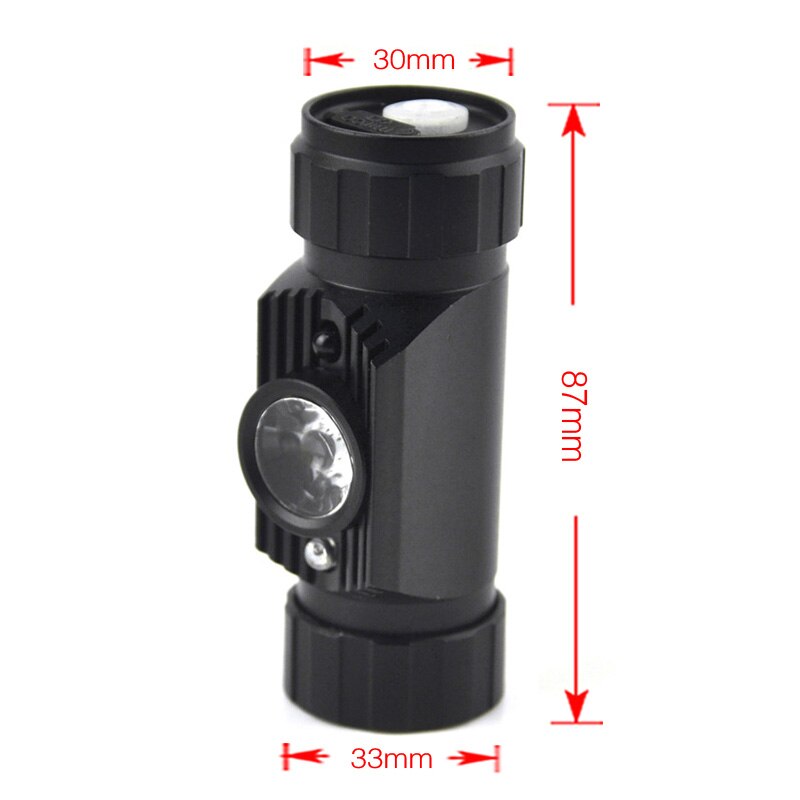 BORUiT Mini IR Sensor Headlamp Induction Flashlight USB Rechargeable Headlight Waterproof Camping Head Torch Light 18650 Battery Emitting Color : without battery|with battery 