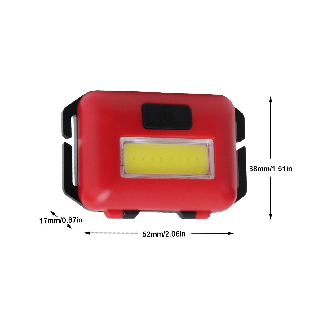 BORUiT Waterproof Mini LED Headlamp Flashlight 3 Modes Portable Lantern for Outdoor Camping Hunting Fishing Head Torch Light Emitting Color : White 