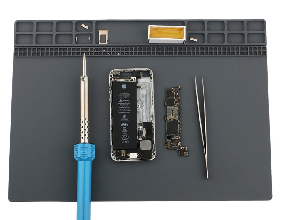 DIYFIX Soft Silicone Work Pad Heat Resistant Insulation Desk Hot Air Gun Station Mat Mobile Phone BGA PCB Soldering Repair Tool Color : 801|803 