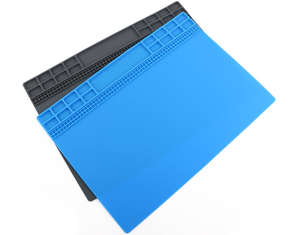 DIYFIX Soft Silicone Work Pad Heat Resistant Insulation Desk Hot Air Gun Station Mat Mobile Phone BGA PCB Soldering Repair Tool Color : 801|803 