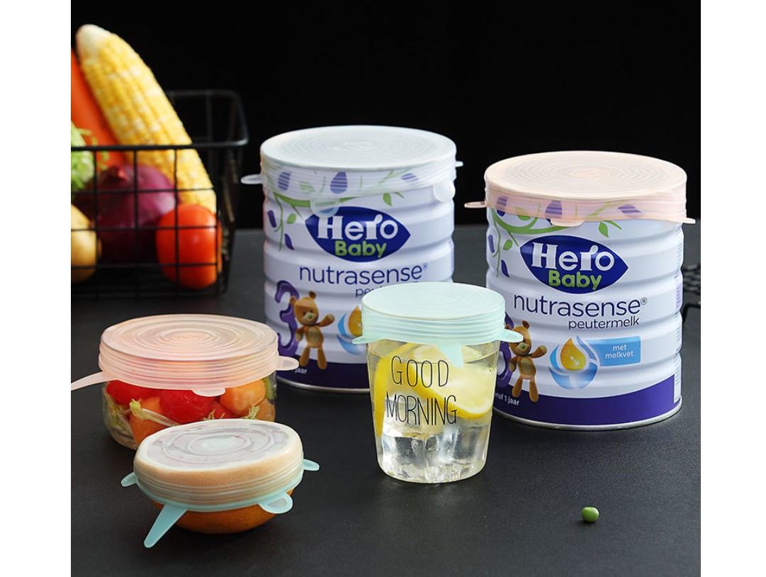 Silicone Food Lids 6 Pcs Set