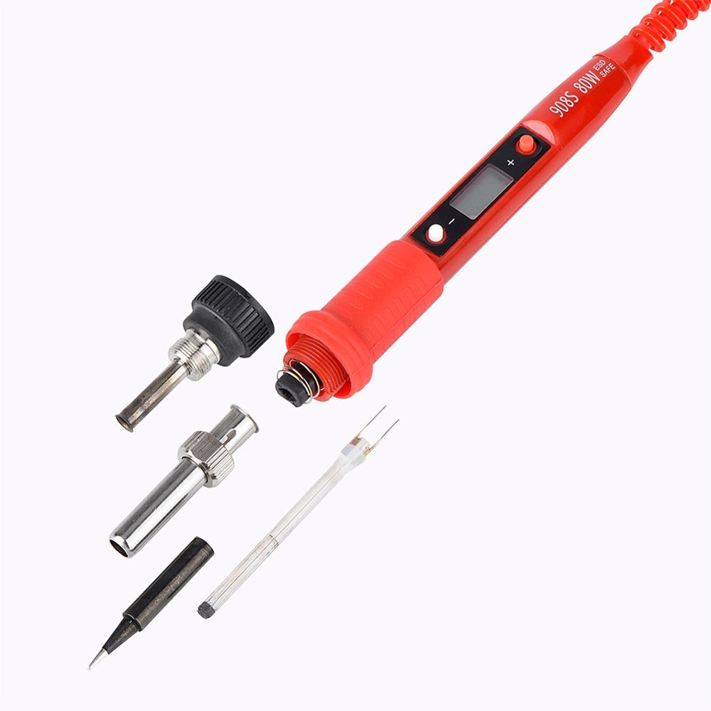 JCD Soldering iron kit adjustable temperature 220V 80W LCD solder welding tools Ceramic heater soldering tips Desoldering Pump JCD Soldering iron kit adjustable temperature 220V 80W LCD solder welding tools Ceramic heater soldering tips Desoldering Pump
