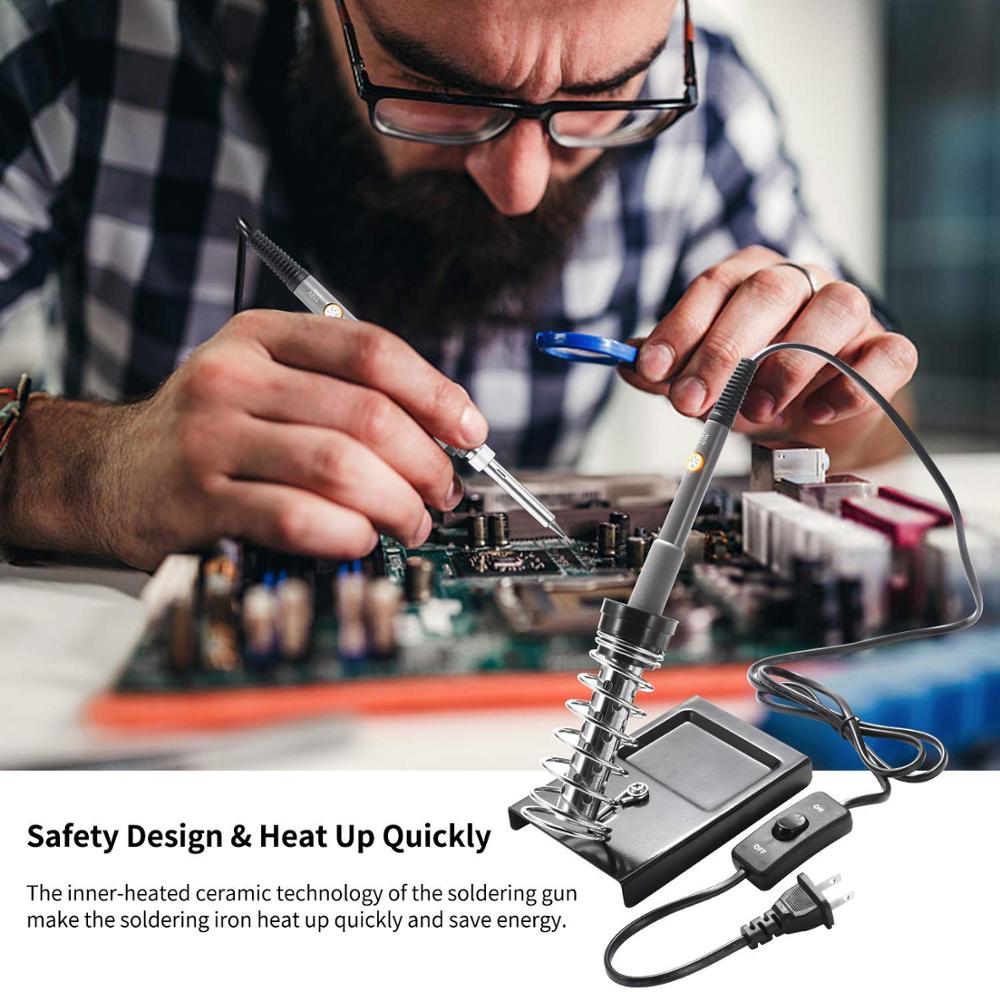 Adjustable Temperature Electric Soldering Iron kit 220V 110V 60W Welding Solder Rework Station Heat Pencil Repair Tools Adjustable Temperature Electric Soldering Iron kit 220V 110V 60W Welding Solder Rework Station Heat Pencil Repair Tools