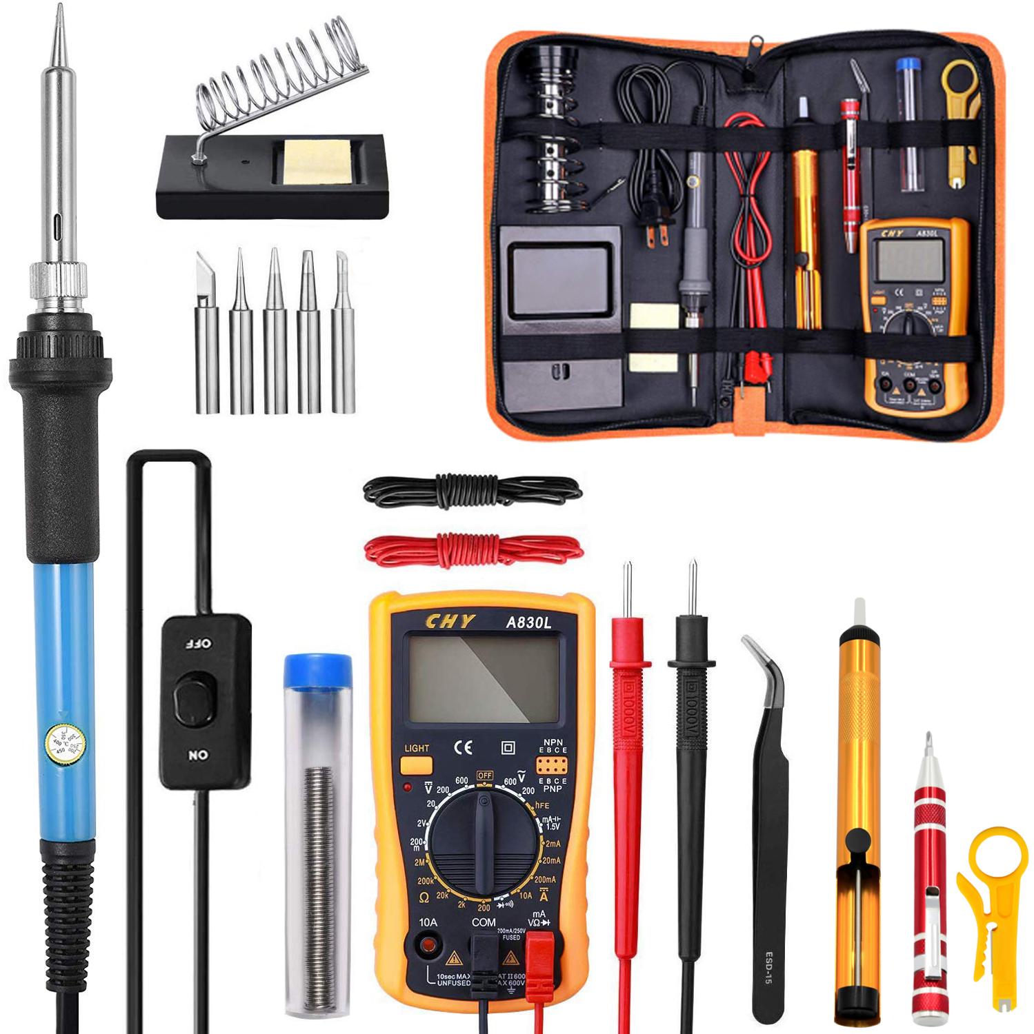 Adjustable Temperature Electric Soldering Iron kit 220V 110V 60W Welding Solder Rework Station Heat Pencil Repair Tools Adjustable Temperature Electric Soldering Iron kit 220V 110V 60W Welding Solder Rework Station Heat Pencil Repair Tools