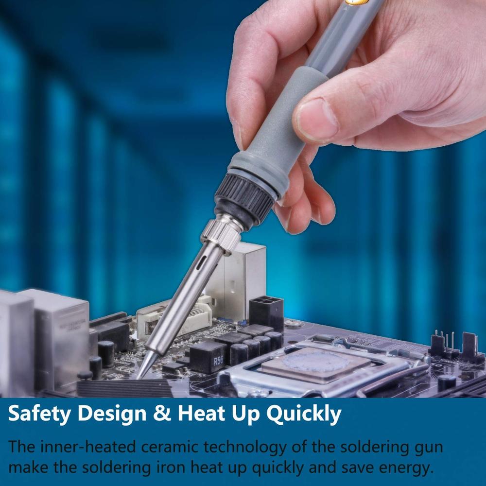 Adjustable Temperature Electric Soldering Iron kit 220V 110V 60W Welding Solder Rework Station Heat Pencil Repair Tools Adjustable Temperature Electric Soldering Iron kit 220V 110V 60W Welding Solder Rework Station Heat Pencil Repair Tools