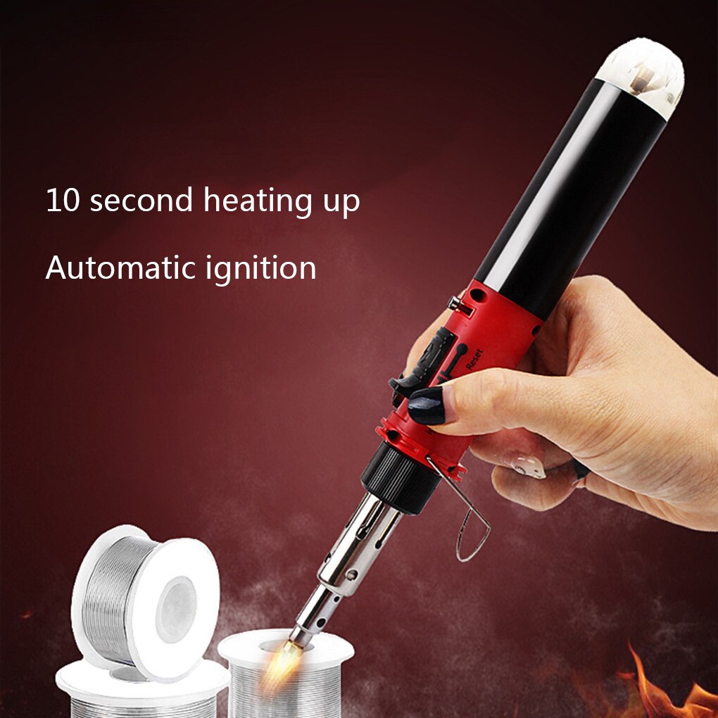 Self-Ignition 10-in-1 Gas Soldering Iron Cordless Welding Torch Kit Tool HS-1115K Adjustable Ignition Butane Gas Soldering Iron