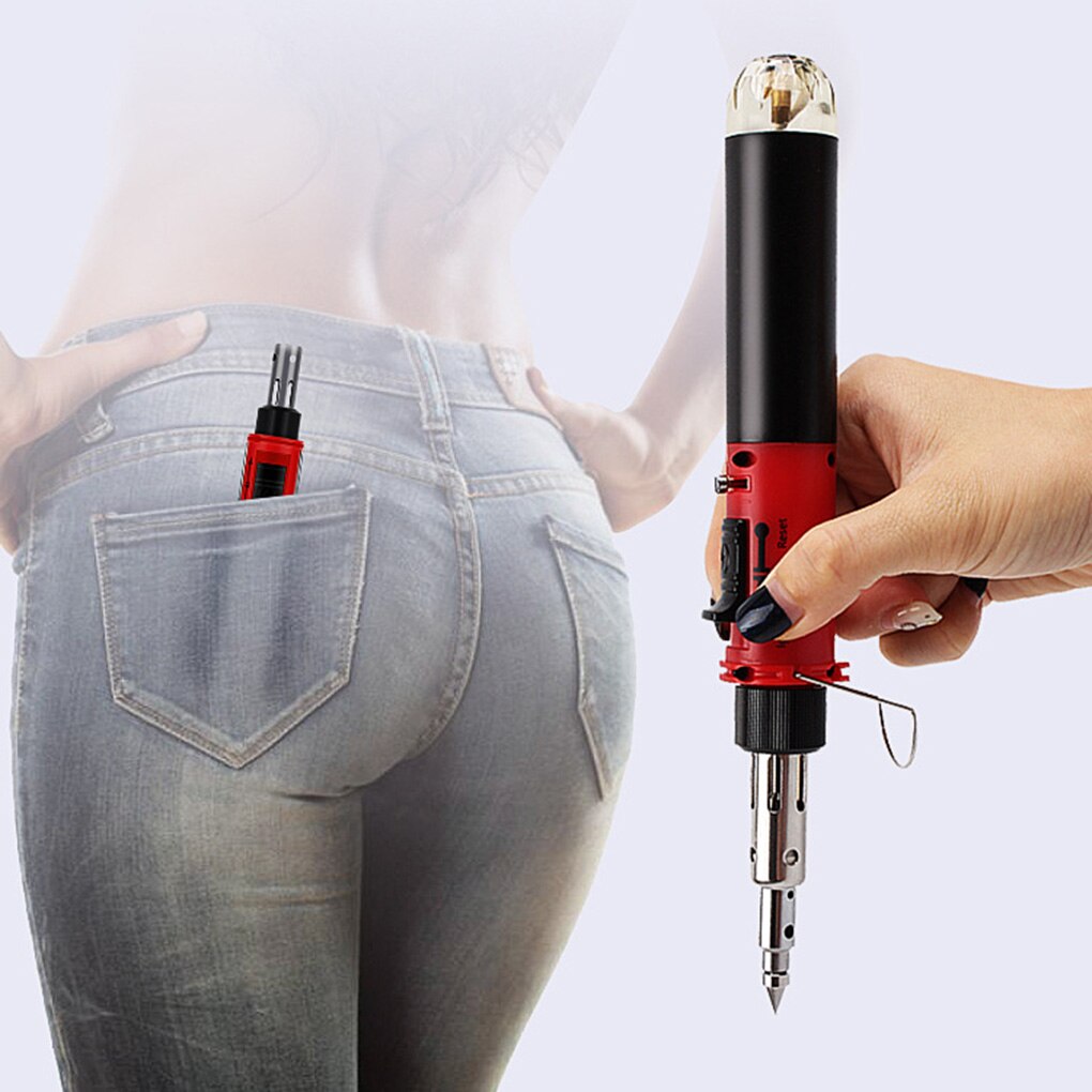 Self-Ignition 10-in-1 Gas Soldering Iron Cordless Welding Torch Kit Tool HS-1115K Adjustable Ignition Butane Gas Soldering Iron