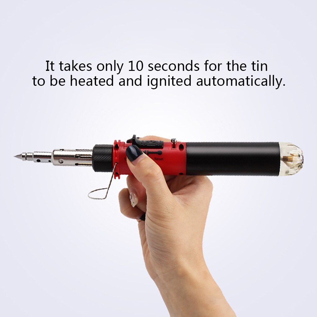 Self-Ignition 10-in-1 Gas Soldering Iron Cordless Welding Torch Kit Tool HS-1115K Adjustable Ignition Butane Gas Soldering Iron