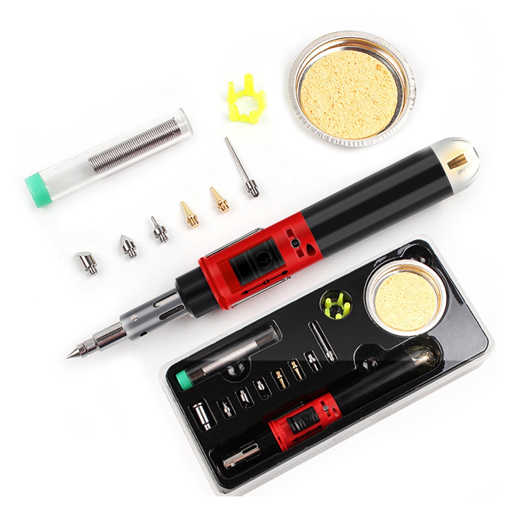 Self-Ignition 10-in-1 Gas Soldering Iron Cordless Welding Torch Kit Tool HS-1115K Adjustable Ignition Butane Gas Soldering Iron Self-Ignition 10-in-1 Gas Soldering Iron Cordless Welding Torch Kit Tool HS-1115K Adjustable Ignition Butane Gas Soldering Iron