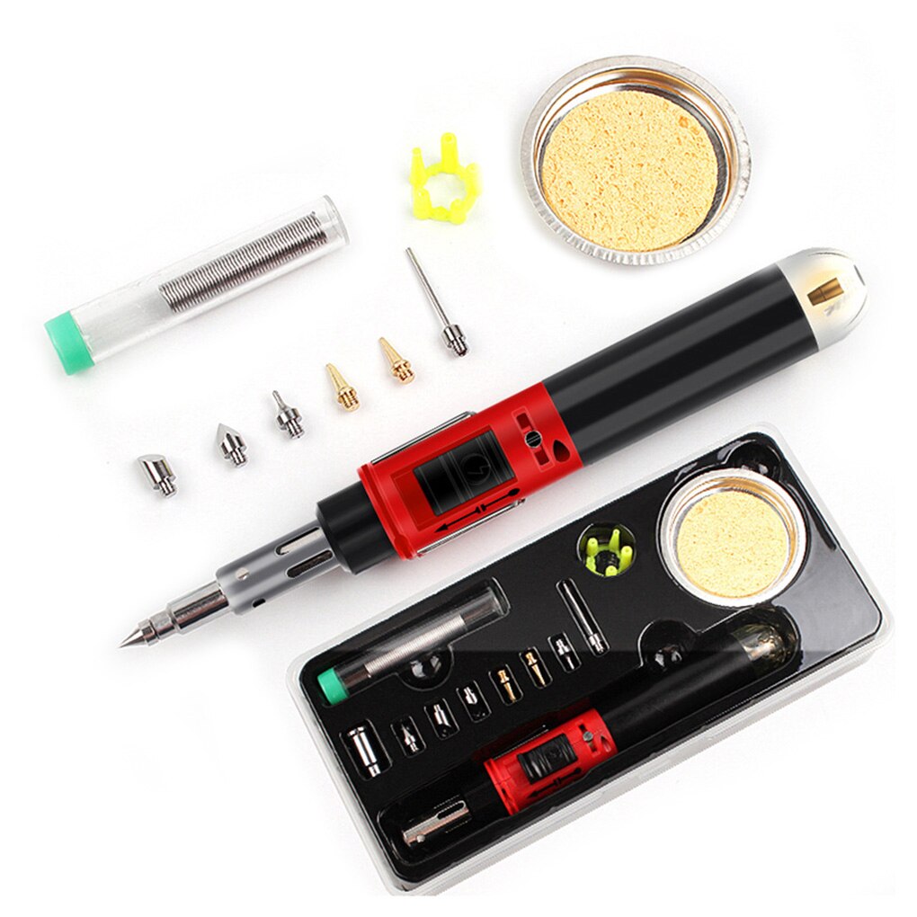 Auto Ignition Butane Gas Soldering Iron Kit In Case Self Ignite Welding Torch P 